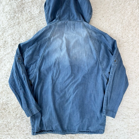 Life‎ in Progress Hooded Oversized Denim Jacket Sz Small - Picture 3 of 4